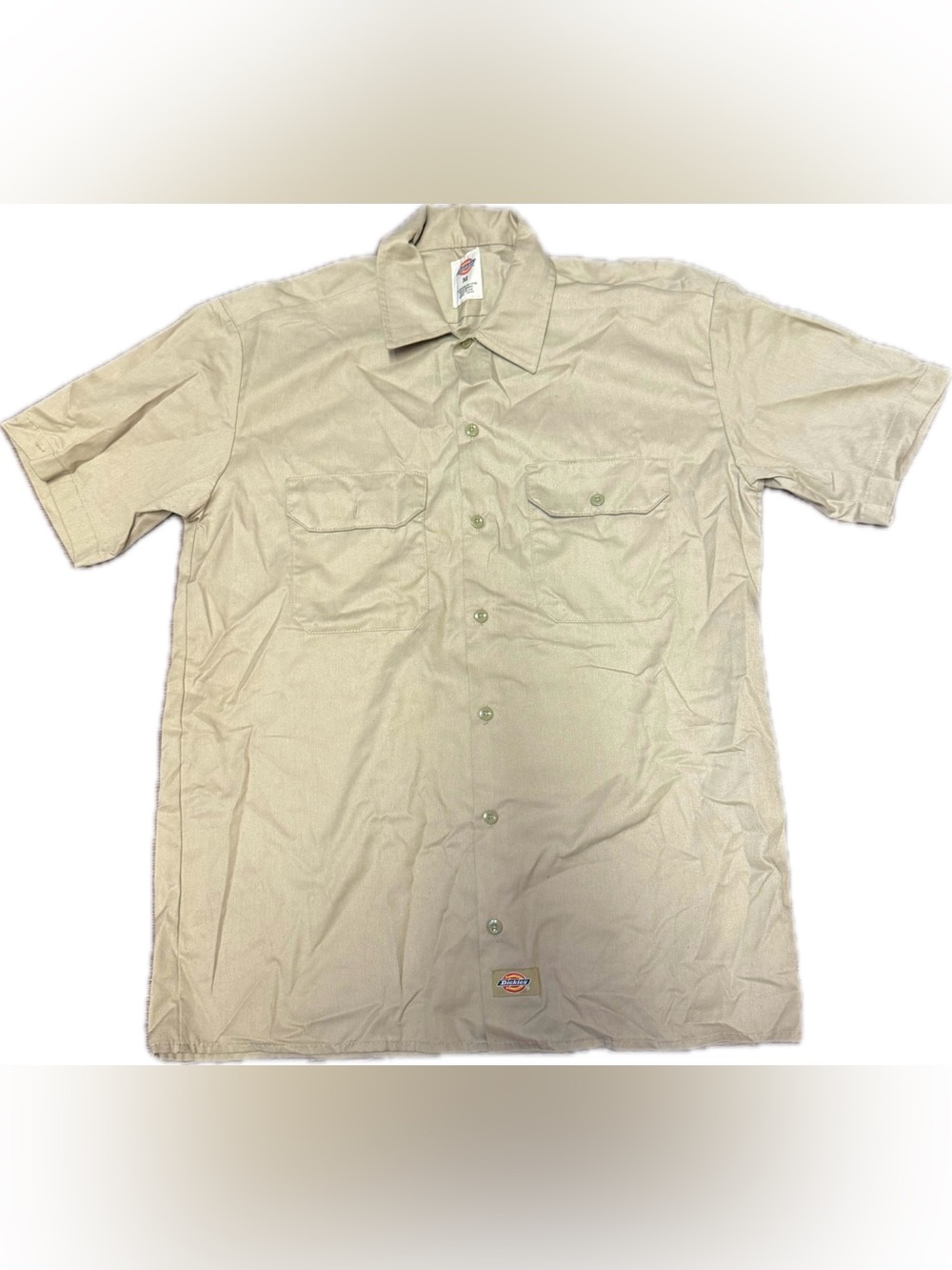 Dickies Men's Short Sleeve Work Shirt - Tan | Sz M